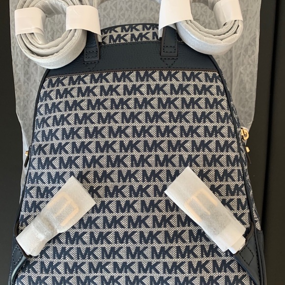 MK Rhea Medium Logo Jacquard Backpack main image 12